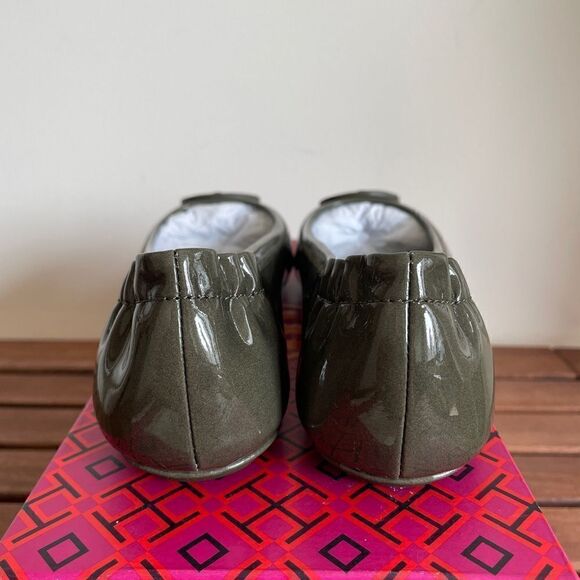 Tory Burch Minnie Ballet Travel Leather Flats Moss Women Size 5.5(141368)$228 - Picture 8 of 15